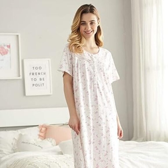 Keyocean Other - KEYOCEAN Cotton Nightgown Soft Lightweight Comfortable Size S Vintage